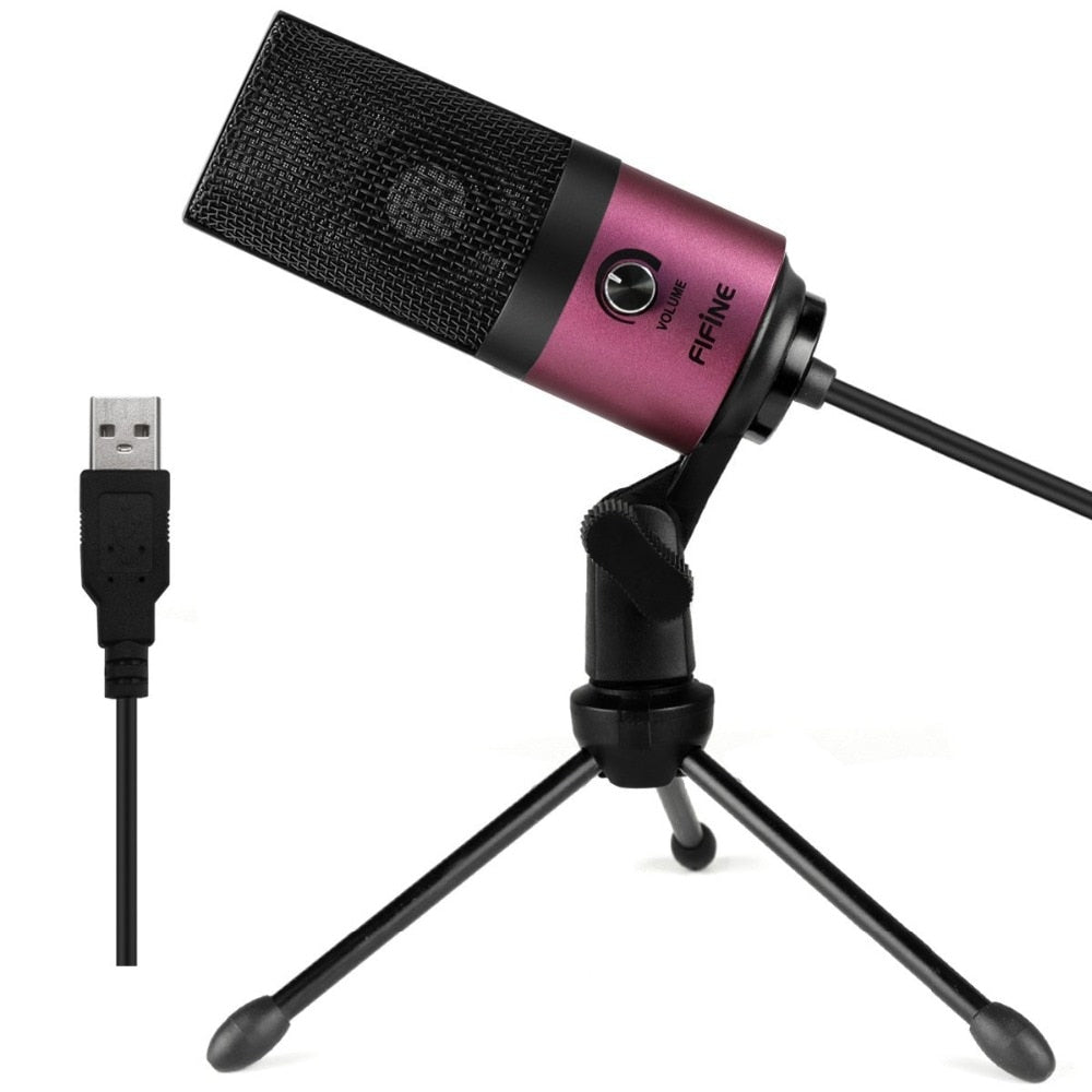 USB condenser microphone with tripod for gaming streaming and podcasts included accessories view