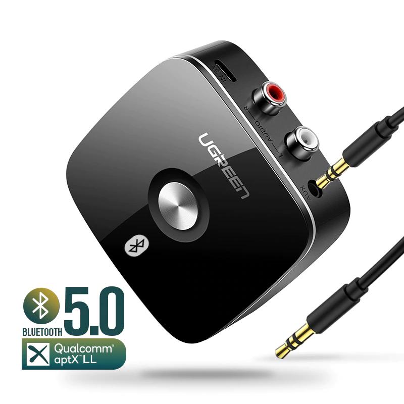 Bluetooth audio receiver wireless 3.5mm RCA adapter for speakers and cars detail view
