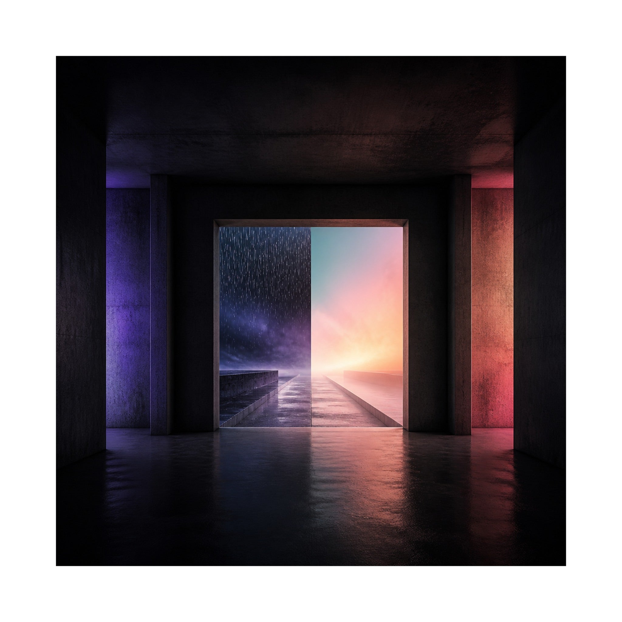 Empty Room Weather original psychedelic art print on a clean white background