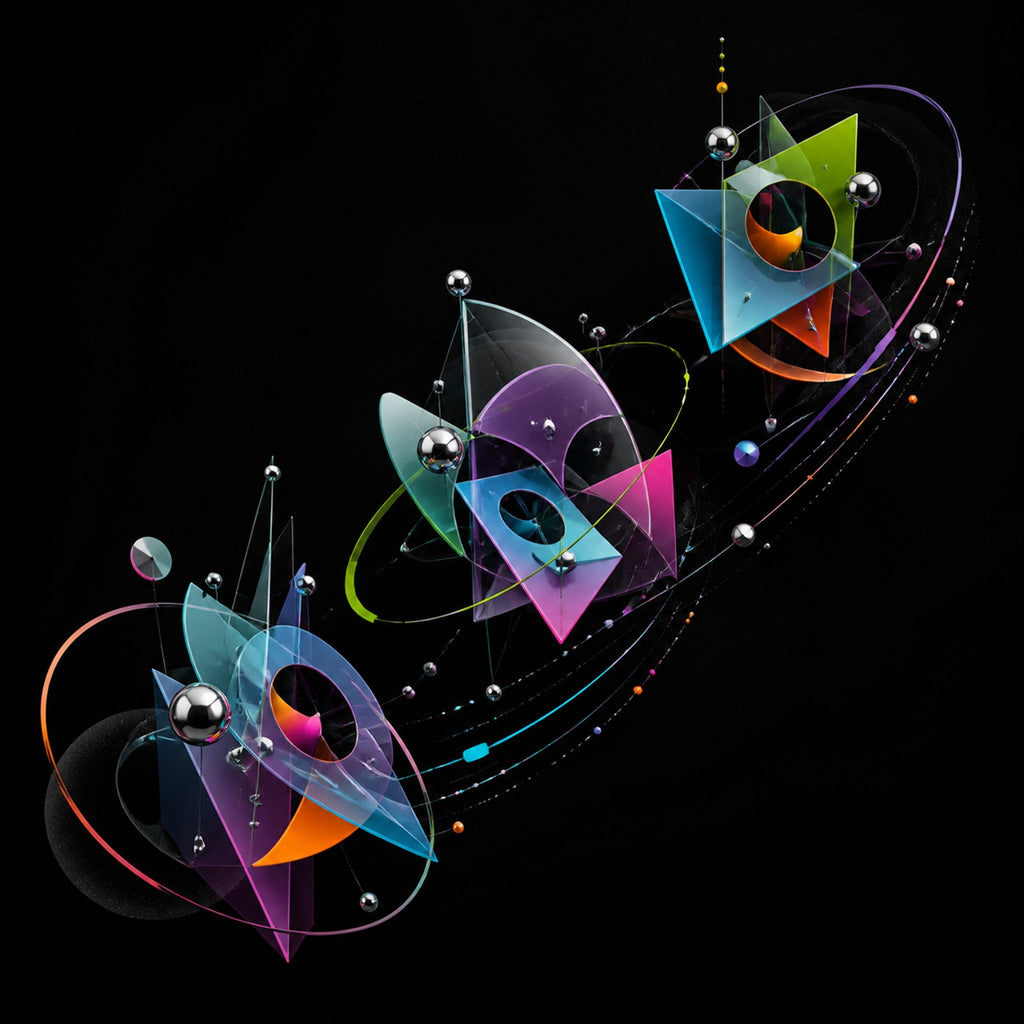 Close-up of the original TrendTap artwork Geometric Migration