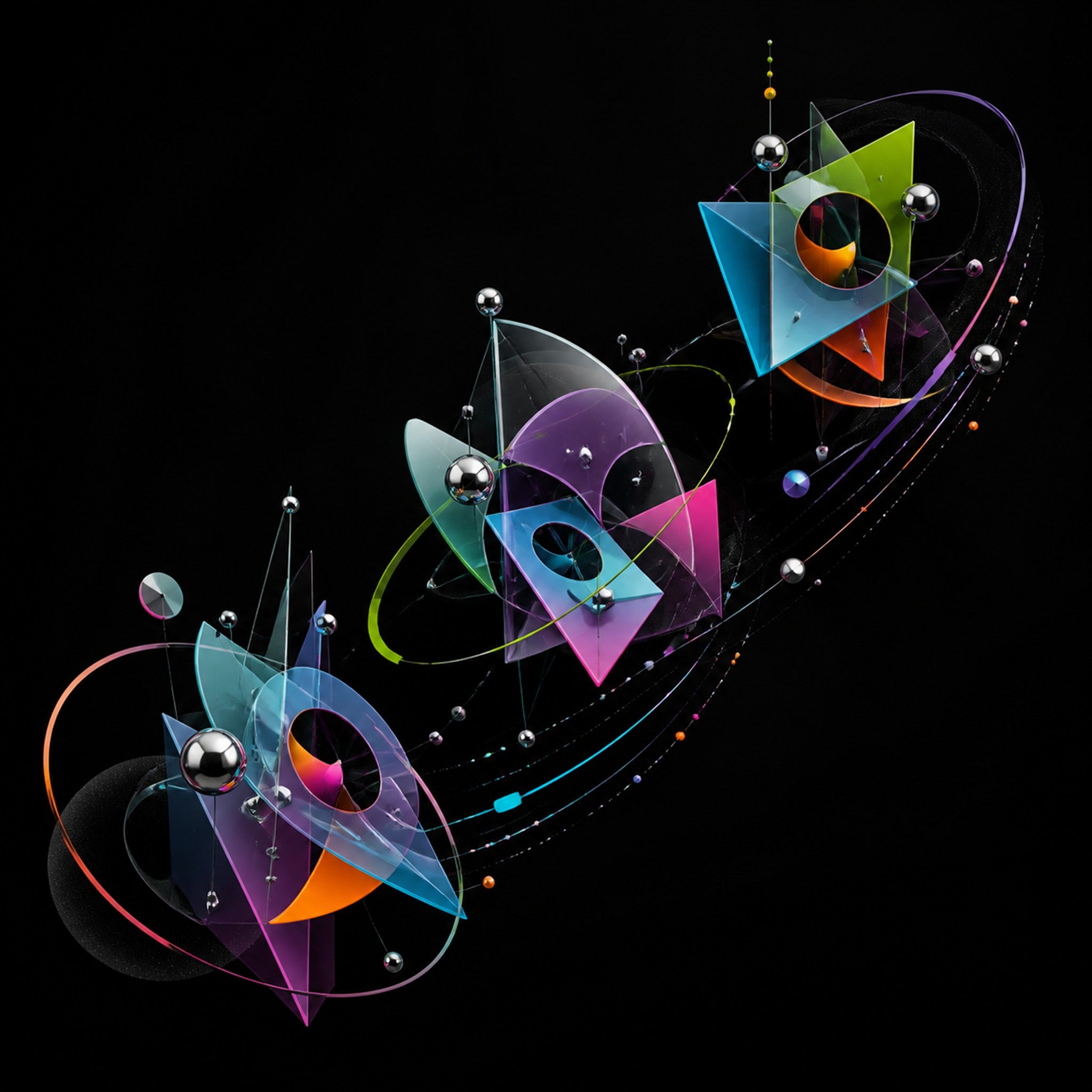 Close-up of the original TrendTap artwork Geometric Migration
