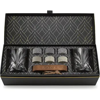 Connoisseur palm glass and chilling stones set