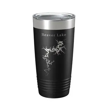 20-ounce Beaver Lake map insulated travel tumbler