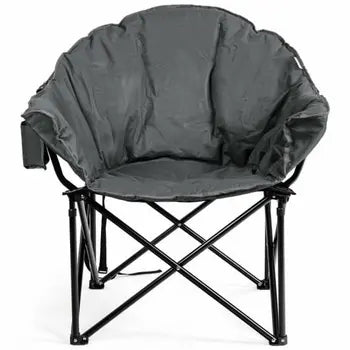 Oversized padded outdoor chair with steel frame