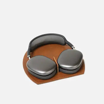 Brown full-grain leather AirPods Max rest station
