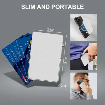 Slim magnetic aluminum phone wallet