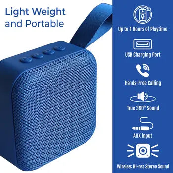 Portable 360-degree wireless speaker