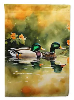 Double-sided mallard garden flag product view