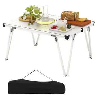 Foldable outdoor table with storage bag