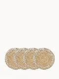Set of four handwoven Agora drink coasters