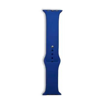 Blue silicone Apple Watch sport band