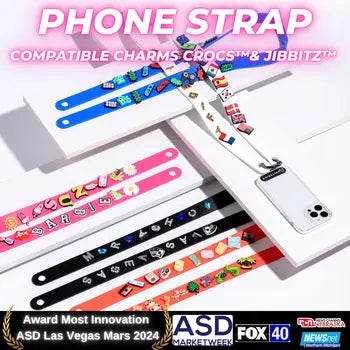 Adjustable crossbody phone strap with case connector