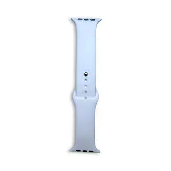 White silicone Apple Watch sport band