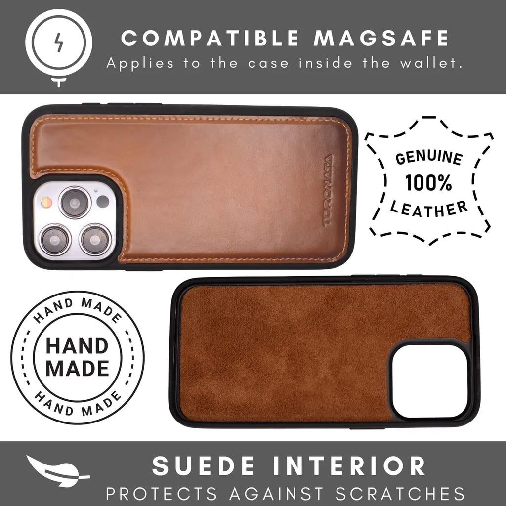 Detachable inner phone case removed from iPhone 15 wallet