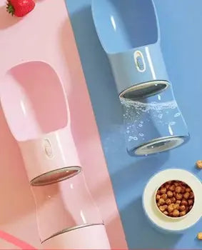 Portable pet feeder used outdoors