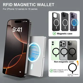 Pop-up magnetic phone card holder mechanism