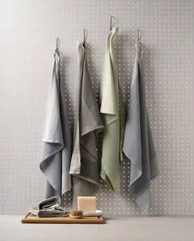 Color options for waffle-weave cotton kitchen towels