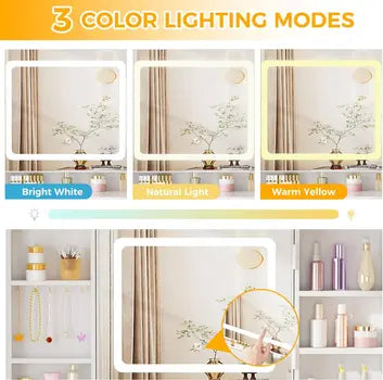 Illuminated vanity desk dimensions