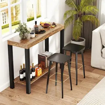 Home bar table storage configuration