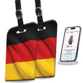 Germany flag QR luggage security tag two-pack