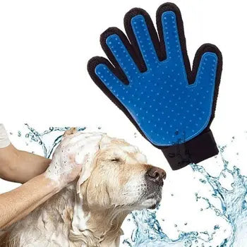Flexible pet grooming glove surface
