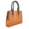 17-inch full-grain leather laptop bag in glazed tan