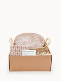 Bird oval bread warmer basket gift set with tea towel