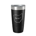 20-ounce Ohio map insulated travel tumbler