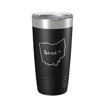 20-ounce Ohio map insulated travel tumbler