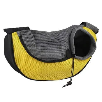 Small pet traveling in backpack carrier