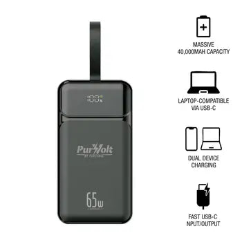 40,000mAh power bank charging specifications