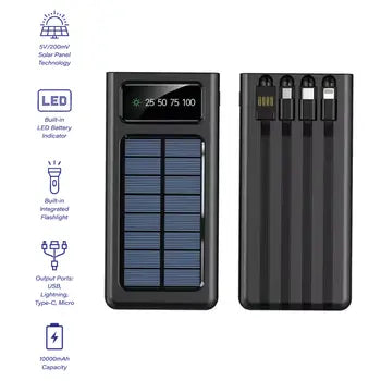 Solar-assisted power bank features