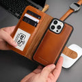 Full-grain leather iPhone 16 Pro Max wallet case