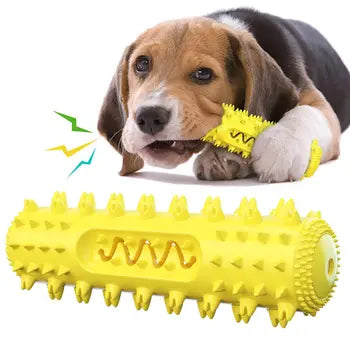 Textured dog chew toy surface