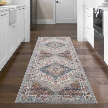 Machine-woven Haymond rug under furniture