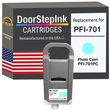 Canon PFI-701PC 700mL photo cyan remanufactured ink cartridge