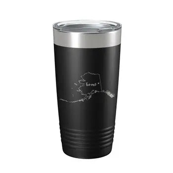 20-ounce Alaska map insulated travel tumbler