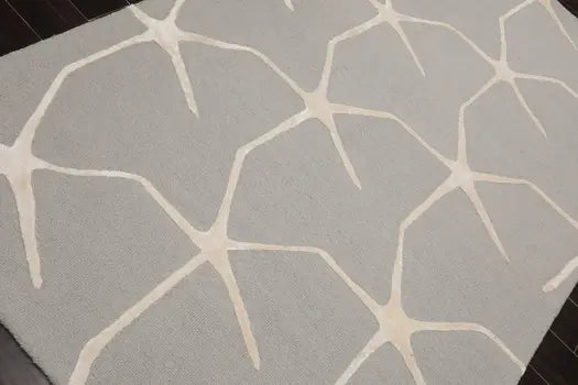 Five-by-eight handmade wool rug texture