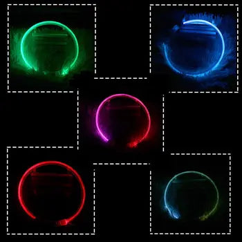USB-rechargeable LED pet safety collar