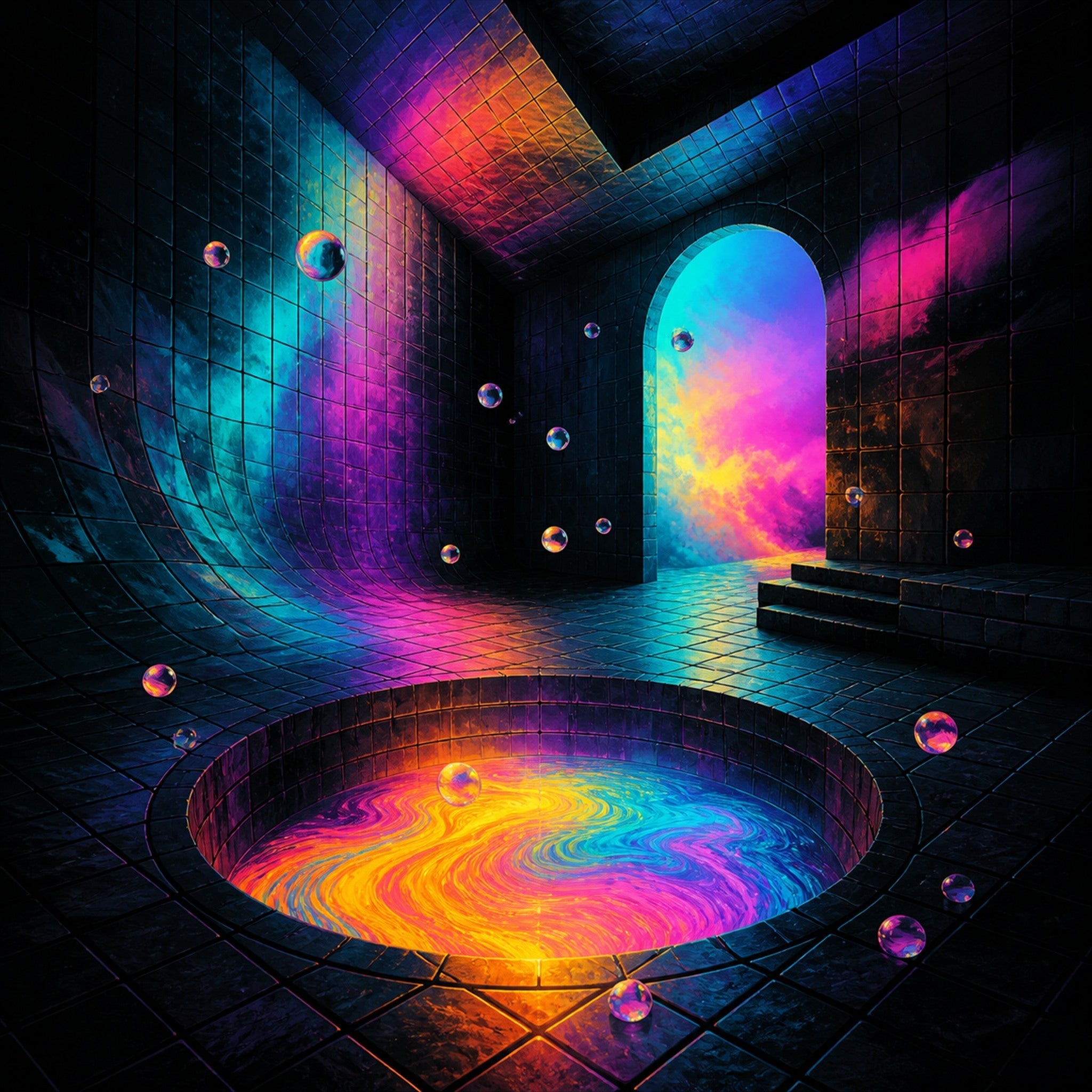 Close-up of the original TrendTap artwork Liminal Colorwell