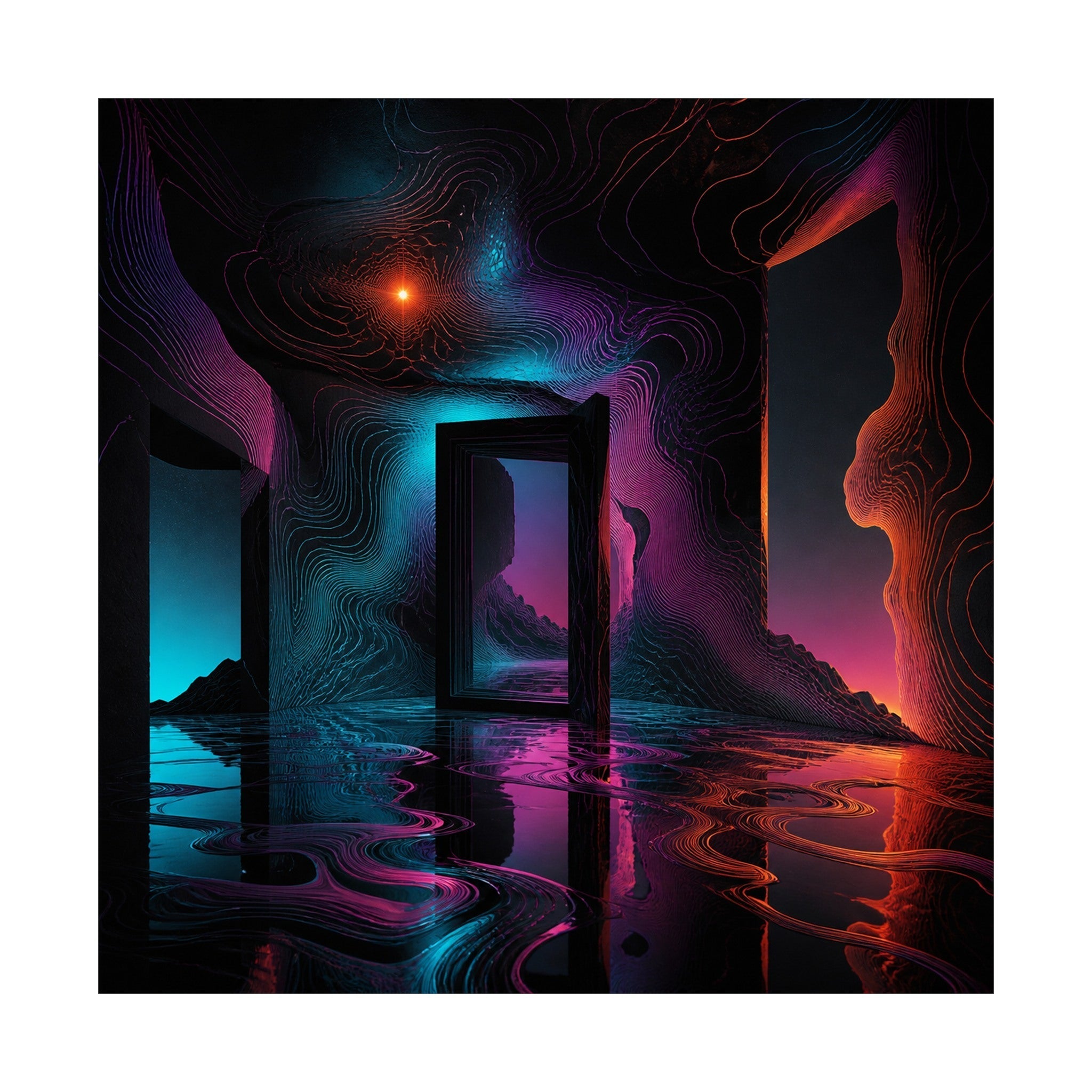 Liminal Heatmap original psychedelic art print on a clean white background