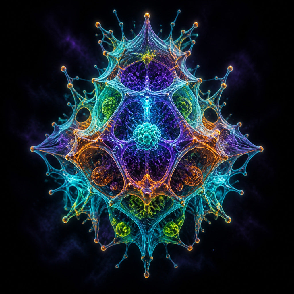 Close-up of the original TrendTap artwork Molecular Mirage