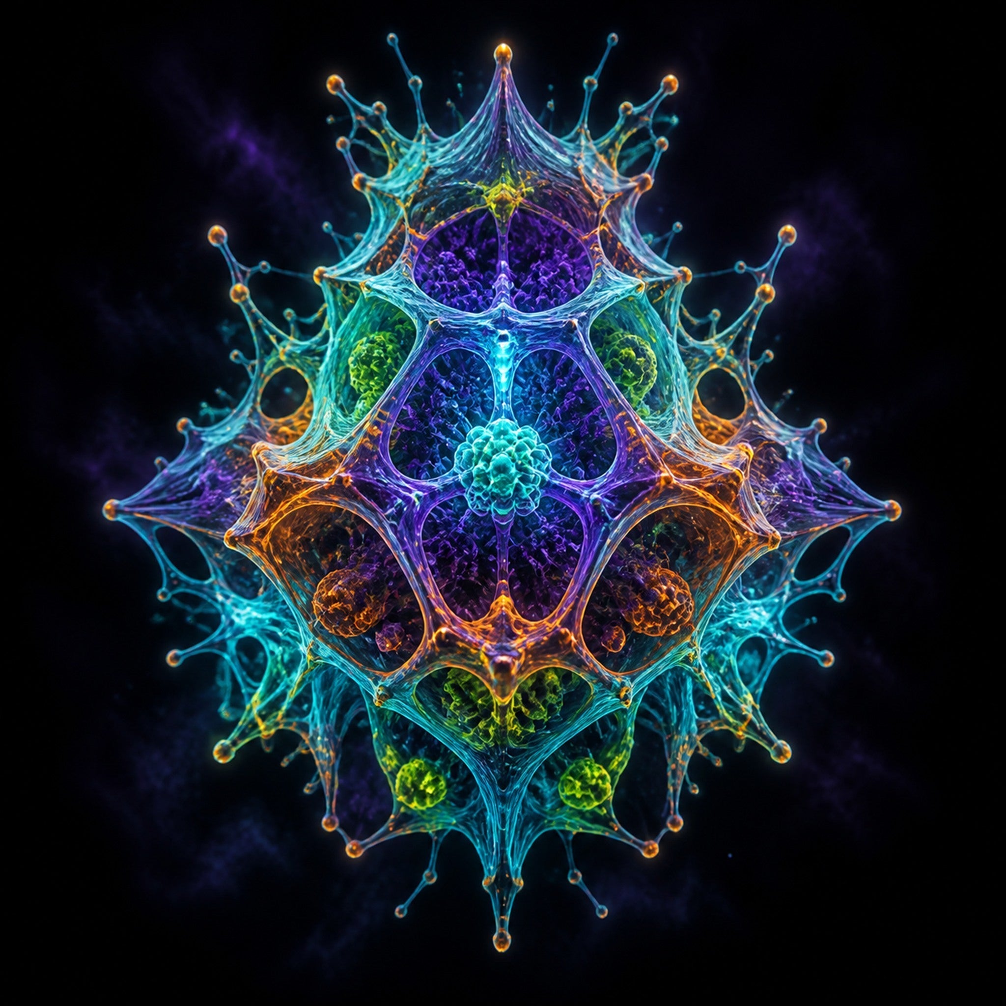 Close-up of the original TrendTap artwork Molecular Mirage