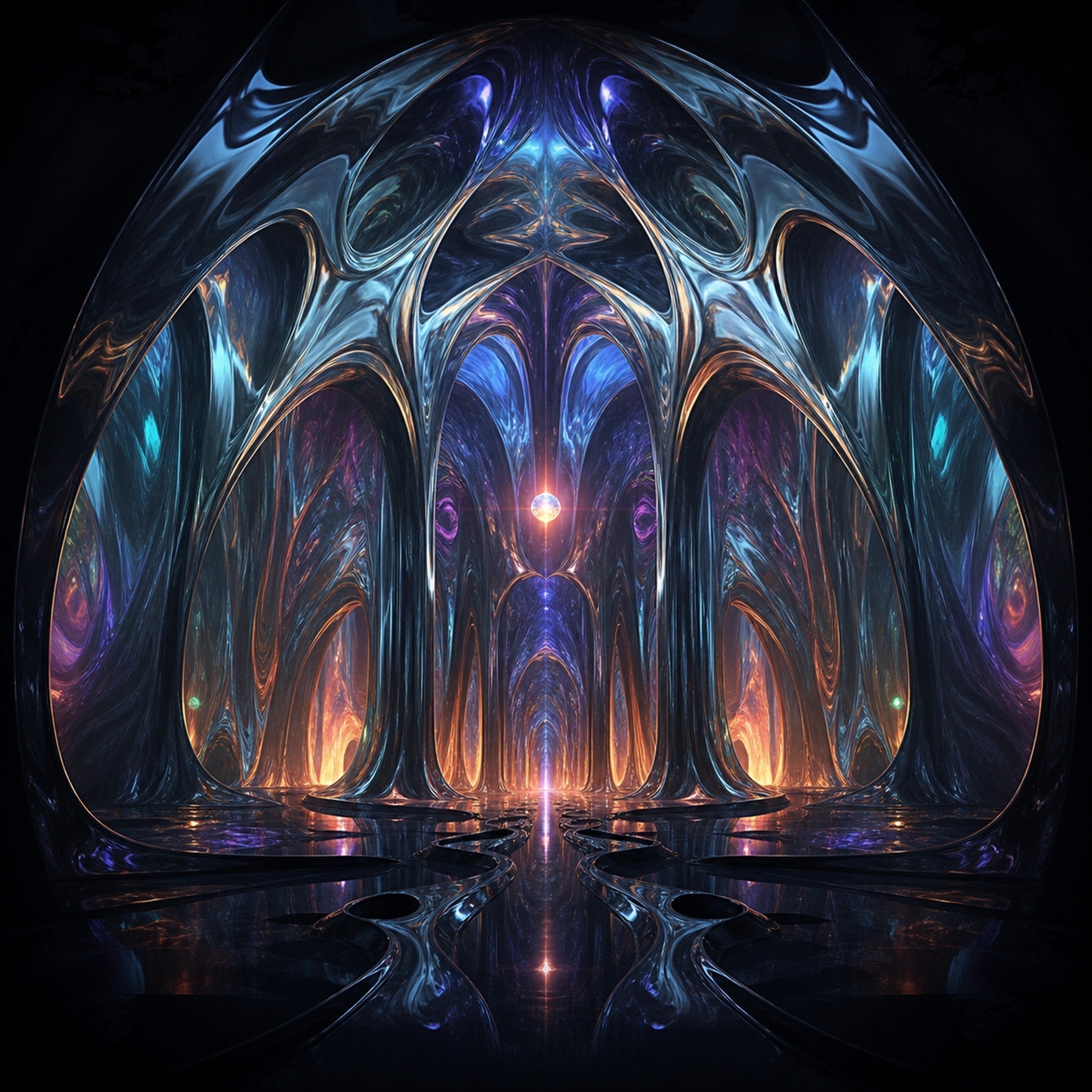 Close-up of the original TrendTap artwork Molten Cathedral