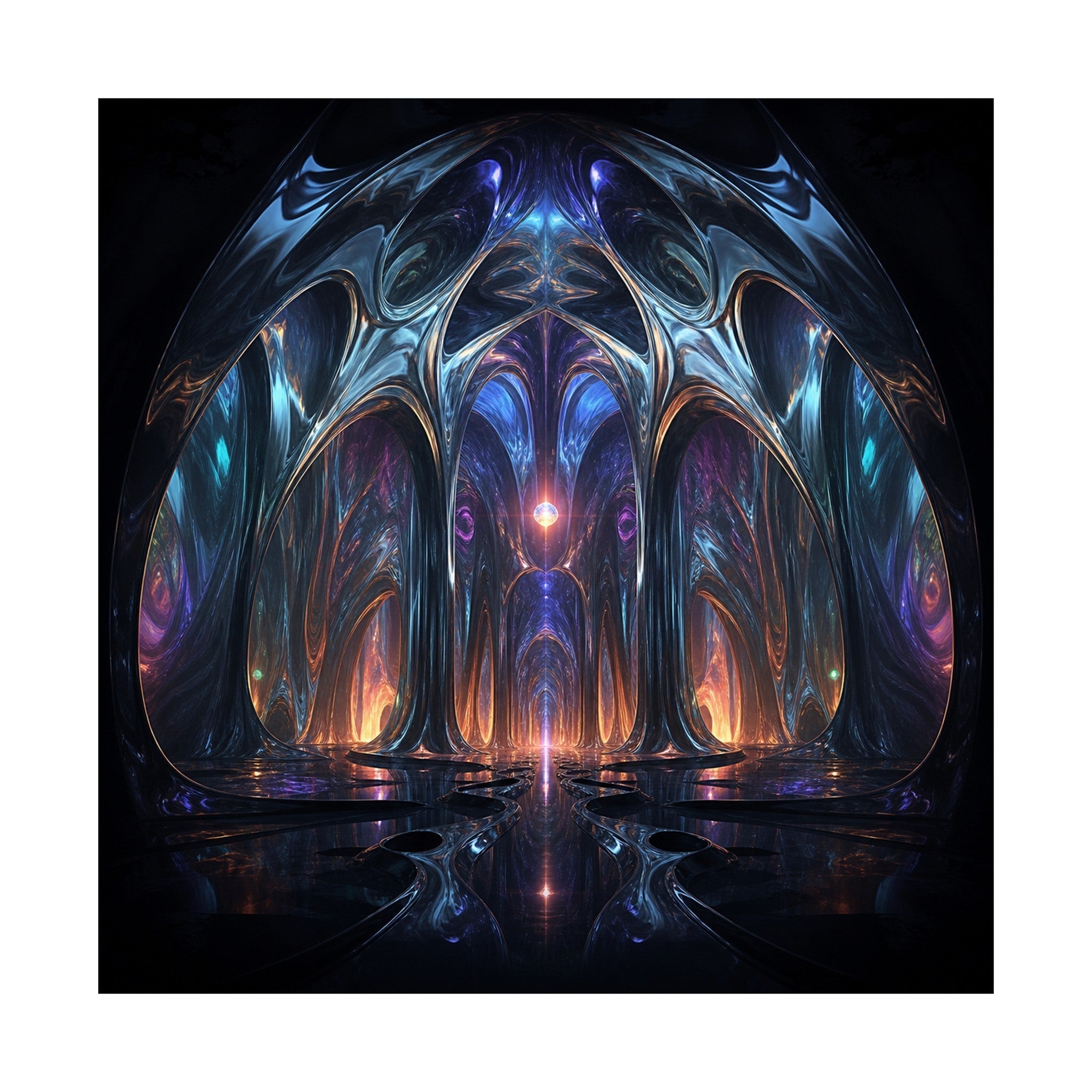 Molten Cathedral original psychedelic art print on a clean white background