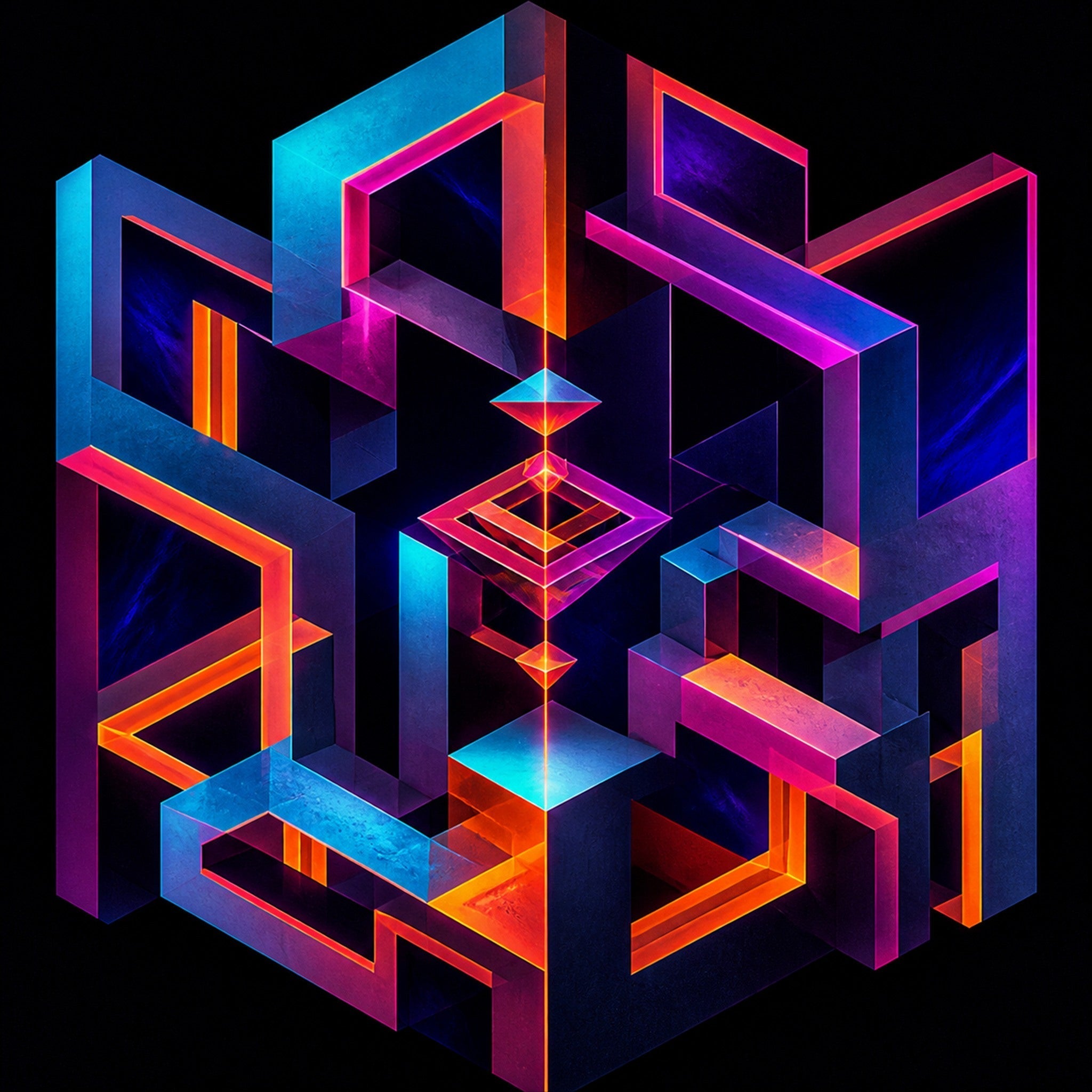 Close-up of the original TrendTap artwork Negative Space Oracle