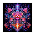 Orchid Signal Array original psychedelic art print on a clean white background