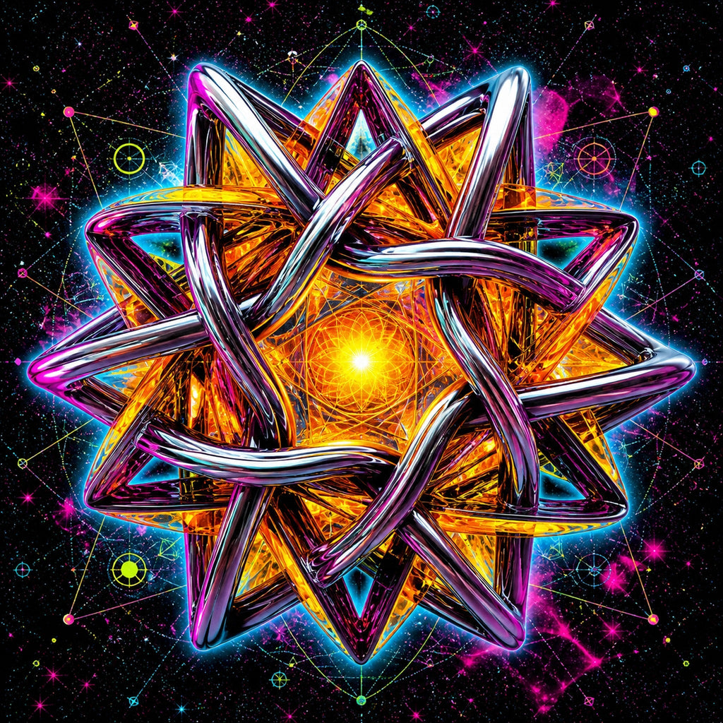 Close-up of the original TrendTap artwork Solaris Knot