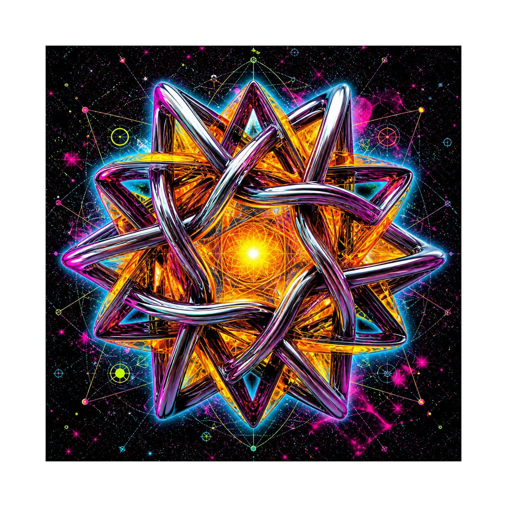Solaris Knot original psychedelic art print on a clean white background