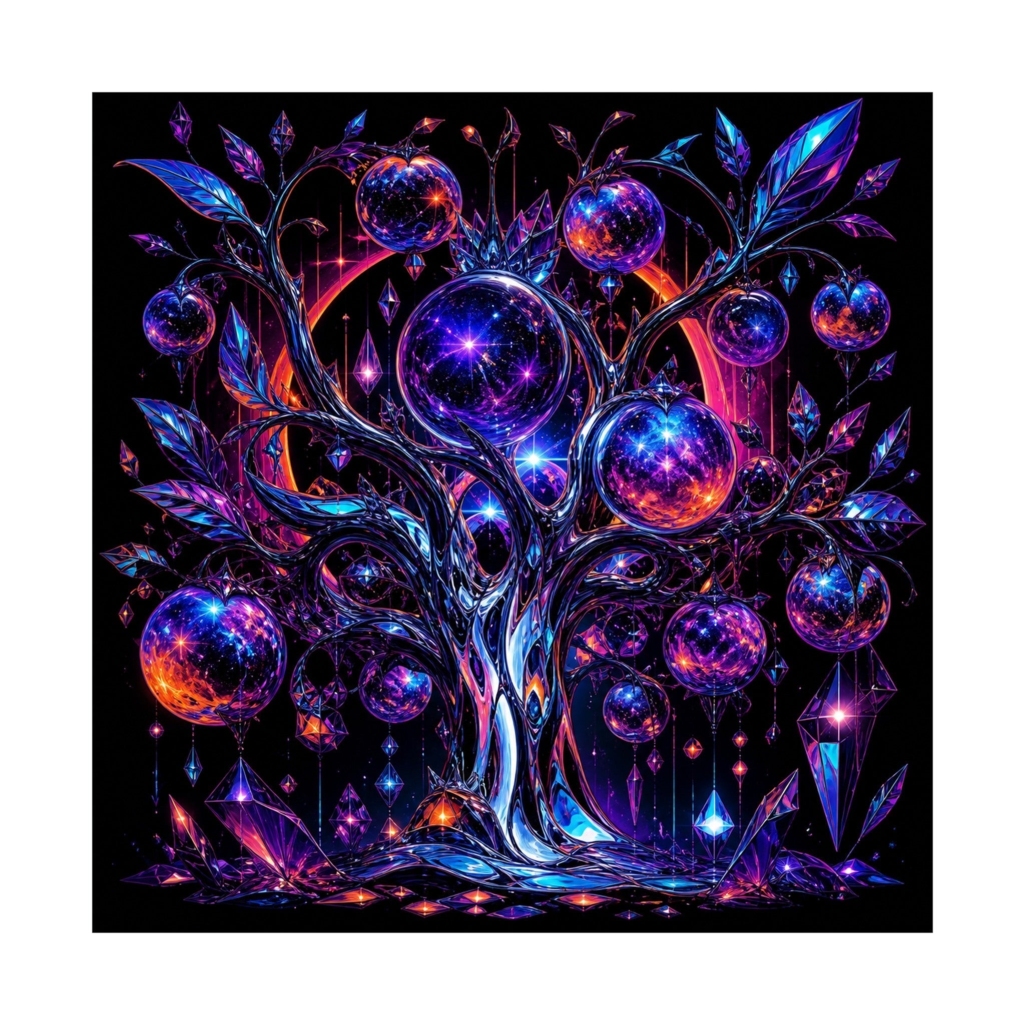 Stroboscopic Orchard original psychedelic art print on a clean white background